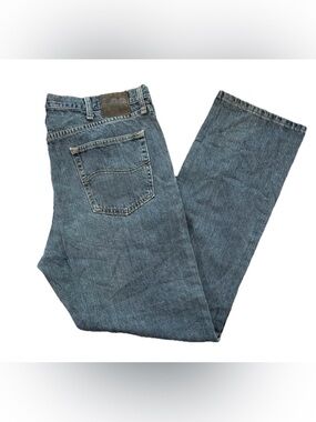 Vintage Y2K Lee Regular Straight Fit Jeans Men's 38 x 34 Medium Wash Grunge
